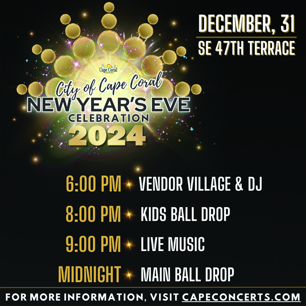 New Years Eve in Cape Coral | things to do on NYE with family in SWFL